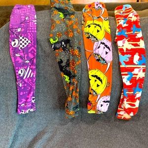 Lularoe leggings Halloween lot. Kids size S/M